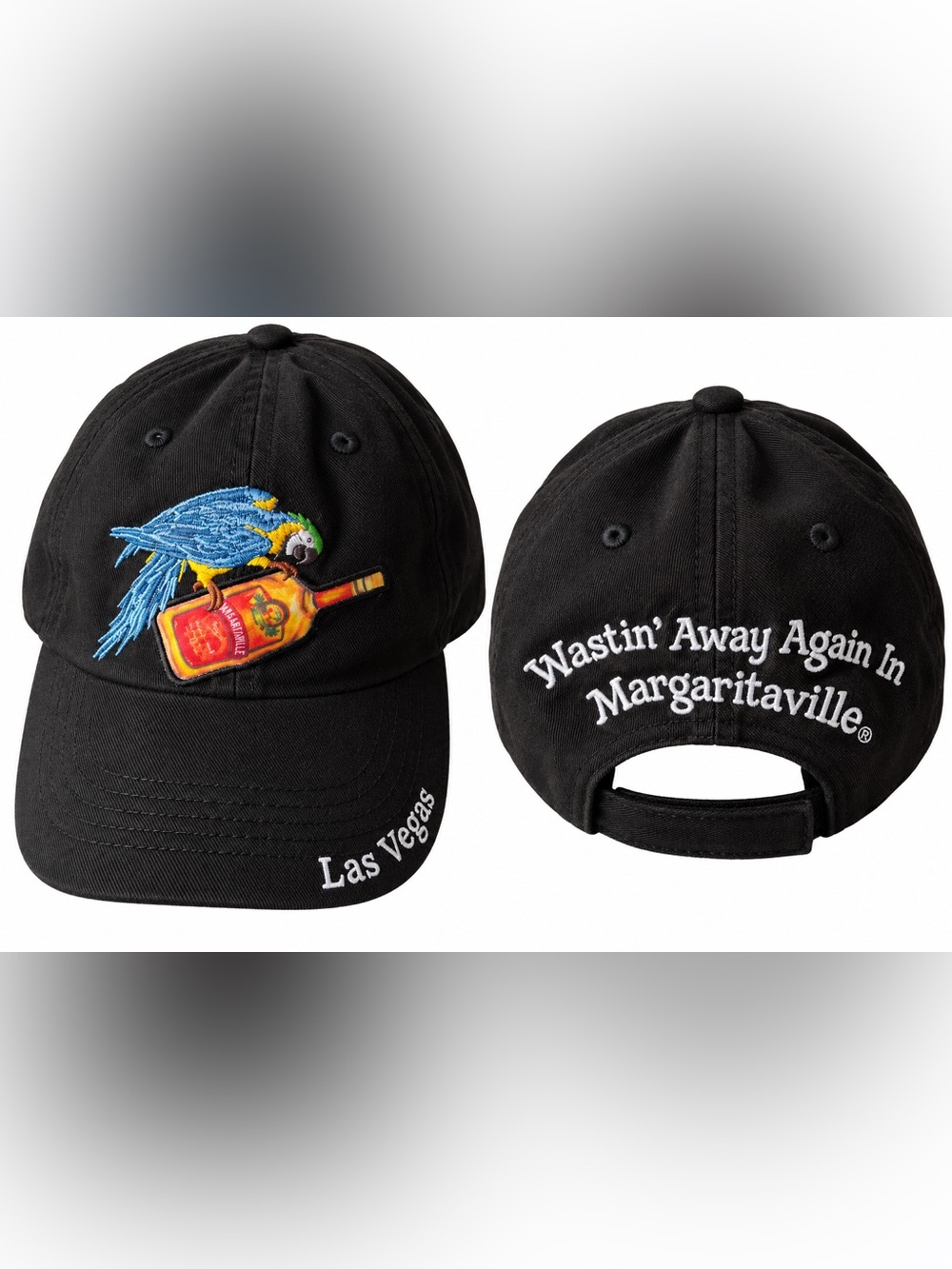 Vintage Jimmy Buffett Margaritaville Las Vegas Hat Dad Cap Macaw Parrot Y2K